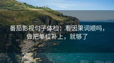 番茄影视句子体检：看因果词顺吗，做把单位补上，就够了