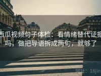 西瓜视频句子体检：看情绪替代证据吗，做把导语拆成两句，就够了